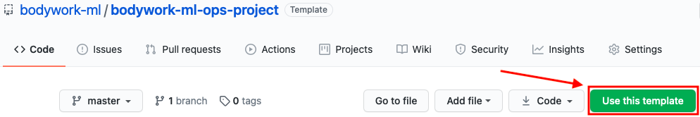 GitHub template project